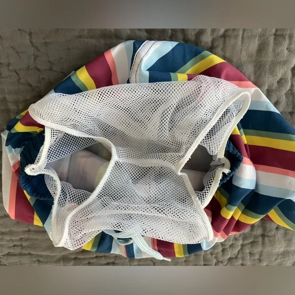 Rugged (Ruffle) Butts Sunset Stripe Swim Shorts Trunks Bathing Suit Size 5 Boys’ - Picture 3 of 6